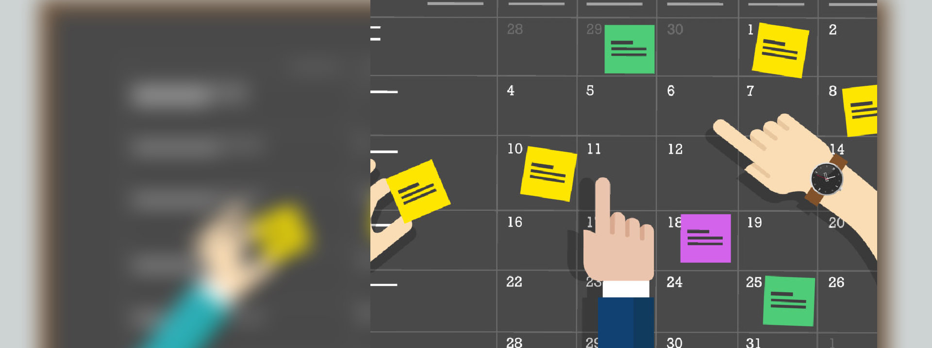 Calendar schedule board